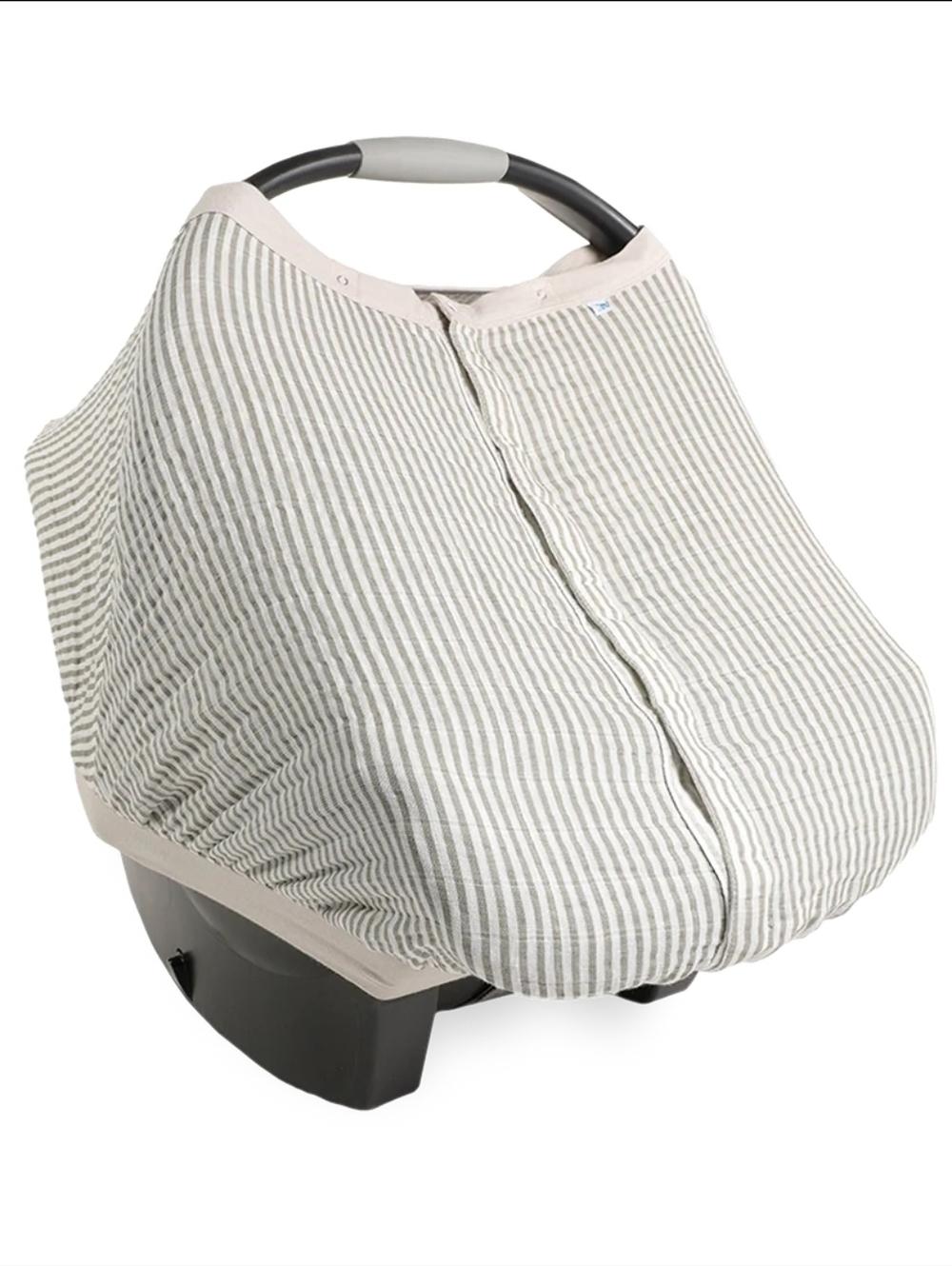 Striped Gray and White Carseat & Stroller cover